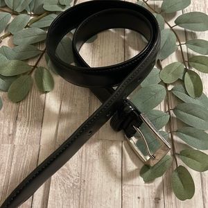 SPORTOLI mens classic stitched genuine leather dress belt size S